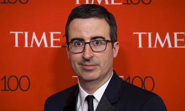 Television host John Oliver arrives for the TIME 100 Gala in New York