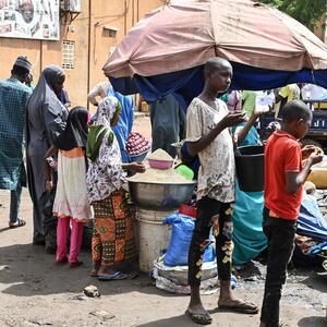 Ein Markt in der nigrischen Hauptstadt Niamey am 8. August.