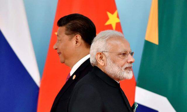Suchen das Gespräch: Xi Jinping (l.) und Narendra Modi