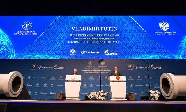 r türkische Präsident, Recep Tayyip Erdoğan, und der russische Präsident, Wladimir Putin, haben am Mittwoch feierlich die neue Gaspipeline Turkstream eingeweiht. 