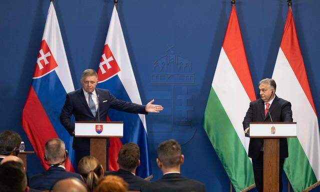 Der slowakische Premierminister Fico war am Mittwoch in Budapest zu Besuch bei Orbán.