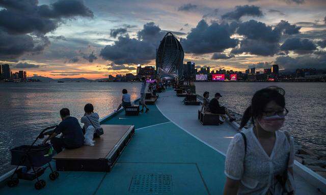 Ein Foto aus Hongkong. Vor 25 Jahren wurde die ehemalige britische Kronkolonie an Festland-China übergeben.