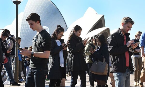 Pokémon-Go-Spieler in Sydney.