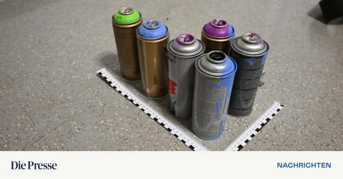 Schwere-Sachbesch-digung-durch-Graffiti-an-Wiener-U-Bahngarnitur