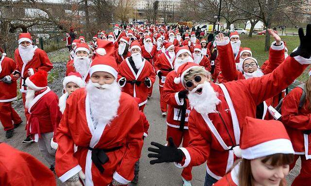 Weihnachtsmannlauf in Stockholm