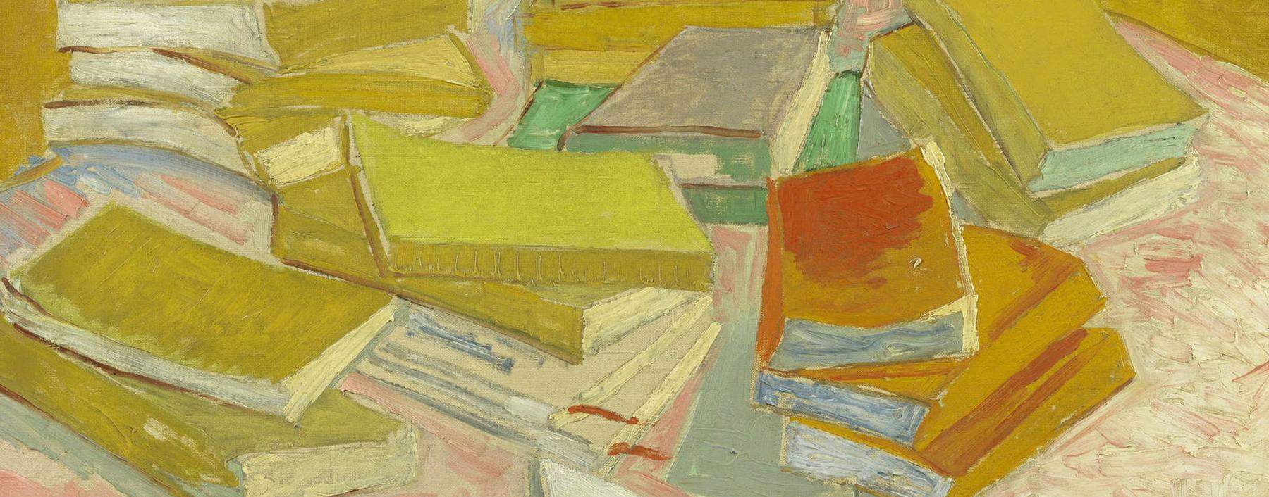 Unhygienisch, ja gefährlich fanden viele das Ausleihen von Büchern. Van Gogh, „Stapel französischer Romane“, 1887.