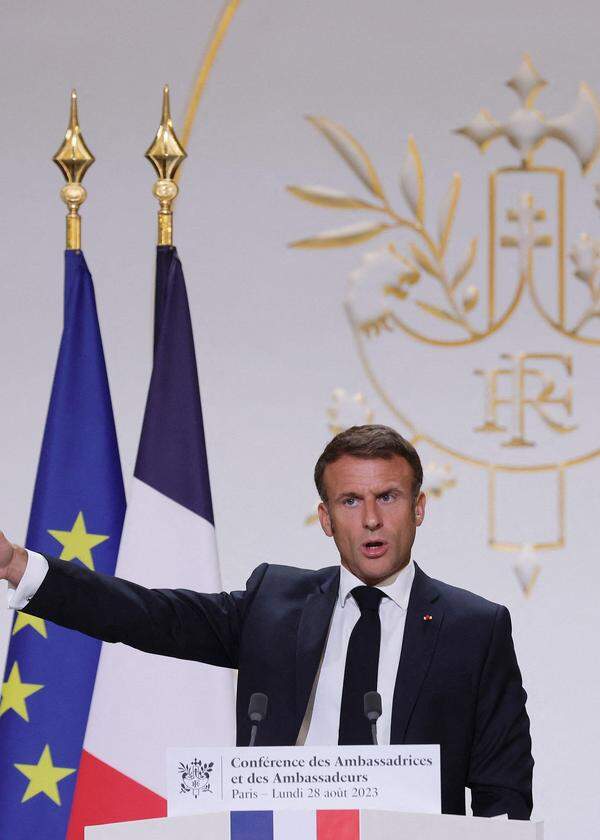 Frankreichs Staatspräsident, Emmanuel Macron, erläuterte am Montag im Élysée-Palast seine europapolitischen Ideen. 
