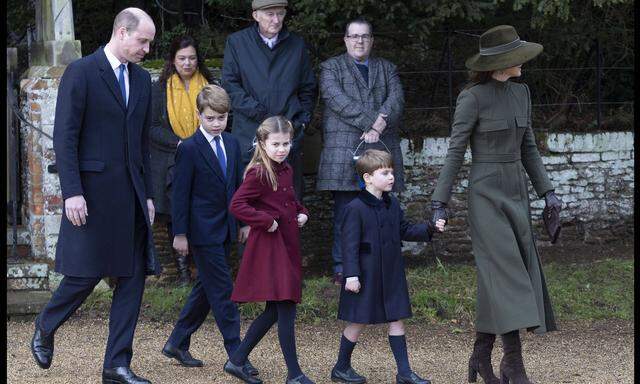 Prinz William mit seinen drei Kindern und seiner Ehefrau