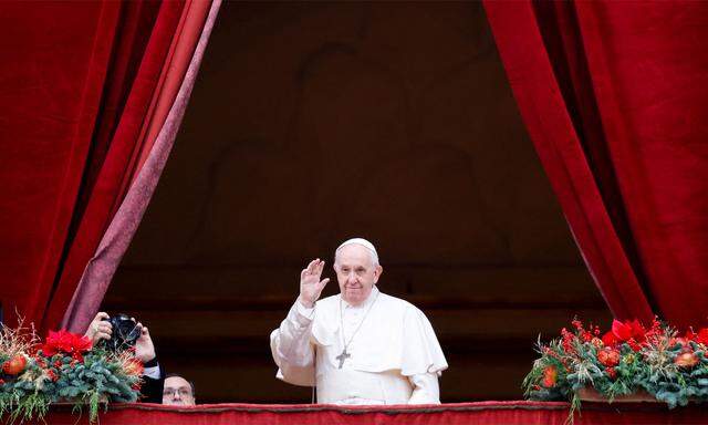 Papst Franziskus bei seiner Weihnachtsbotschaft "Urbi et Orbi". 