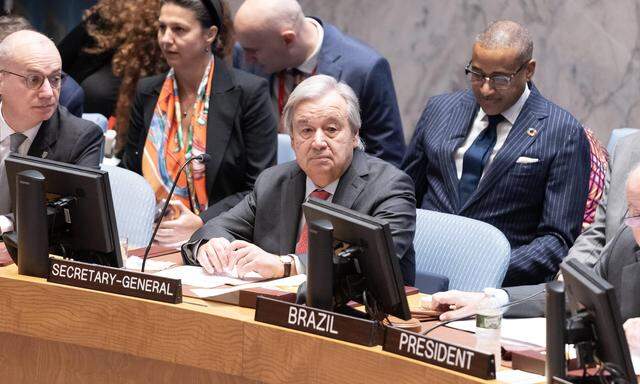 António Guterres am 24. Oktober beim UN-Sicherheitsrat in New York.