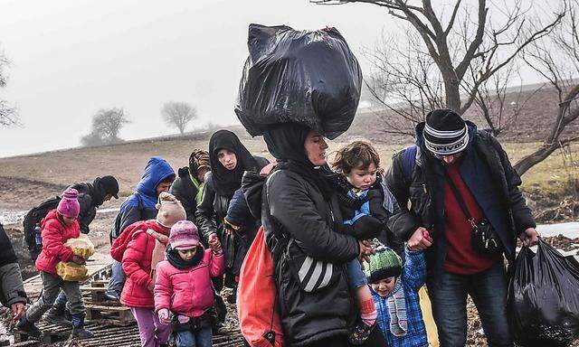 Flüchtlinge in Serbien.