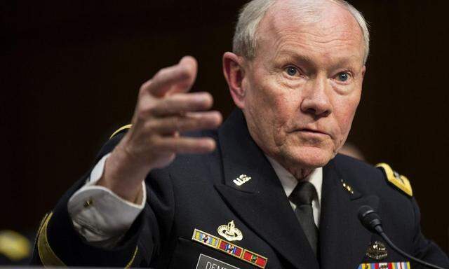 Chairman of the Joint Chiefs of Staff Army Gen. Martin Dempsey testifies before a Senate Armed Services Committee hearing on Capitol Hill