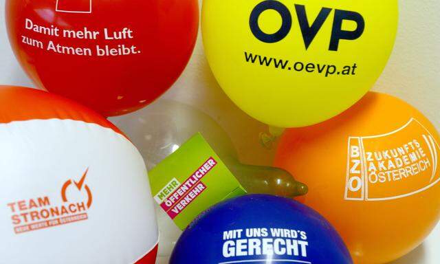 Symbolbild: Wahl-Luftballons, Aufnahme von 2013