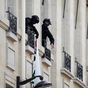 Die Pariser Polizei geht gegen einen propalästinensischen Protest auf dem Campus der renommierten Sciences Po vor.