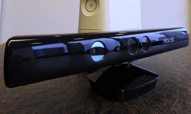 Microsofts Kinect controller, seen in foreground, allows the user to control the Xbox 360 during gams Kinect controller, seen in foreground, allows the user to control the Xbox 360 during gam