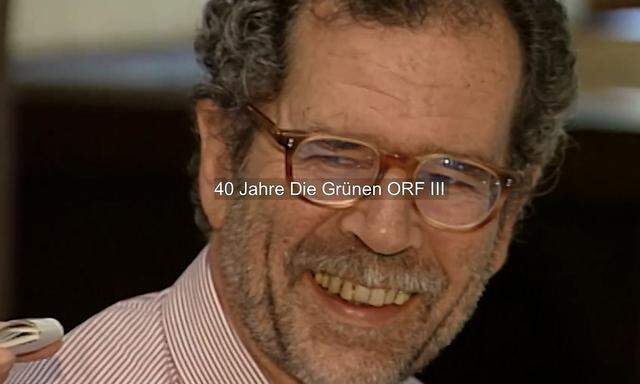 Alexander Van der Bellen als junger Abgeordneter der Grünen in der ORF-Doku.