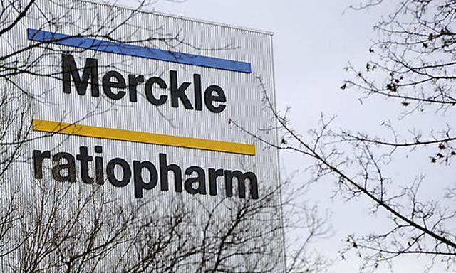 Das Logo des Generika- Arzneimittelherstellers Ratiopharm Merckle