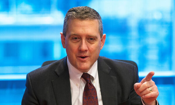 St. Louis Fed President James Bullard speaks about the U.S. economy during an interview in New York