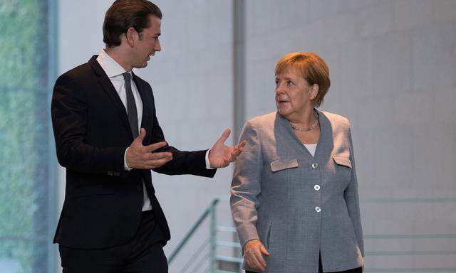 Sebastian Kurz mit Angela Merkel. 