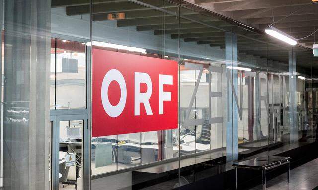 20210810 Election of the new General Director of ORF VIENNA, AUSTRIA - AUGUST 10: The ORF-Sign in thefoyer if the build