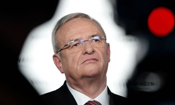Martin WINTERKORN Vorstandsvorsitzender CEO bei einem Interview fuer das Fernsehen TV Jahrespr