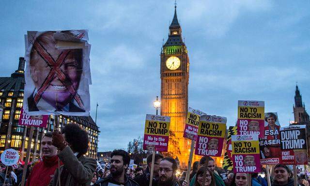Londoner wehren sich gegen einen Besuch des US-Präsidenten.