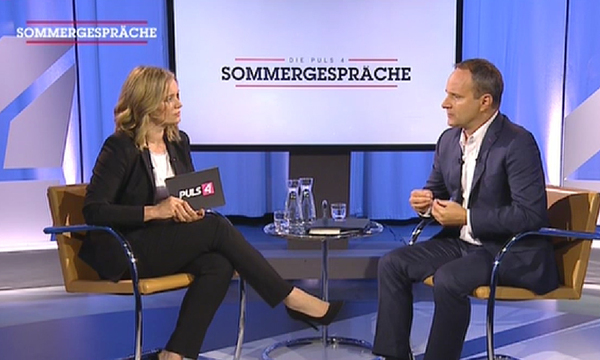 Matthias Strolz im Sommergespräch mit Corinna Milborn auf Puls 4