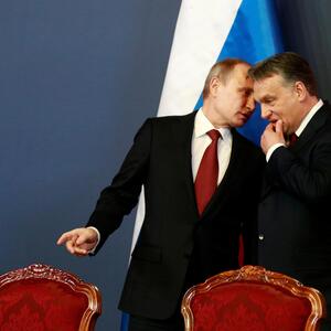 Orbán und Putin bei Treffen 2015. 