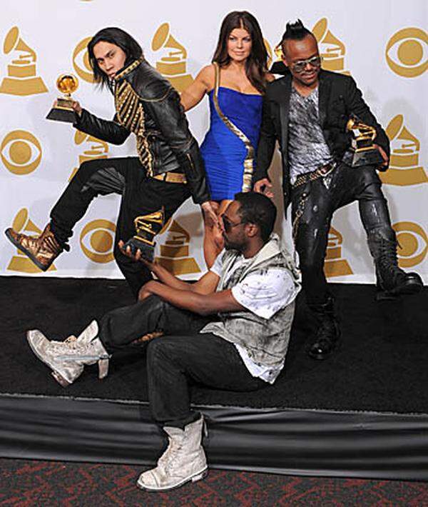 Die Black Eyed Peas freuten sich offensichtlich über den Grammy für "Bestes Pop-Vocal Album"