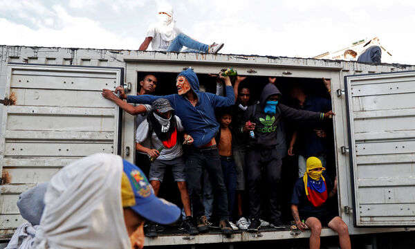 Der Machtkampf in Venezuela hält an - am Bild: Demonstration gegen Nicolas Maduro