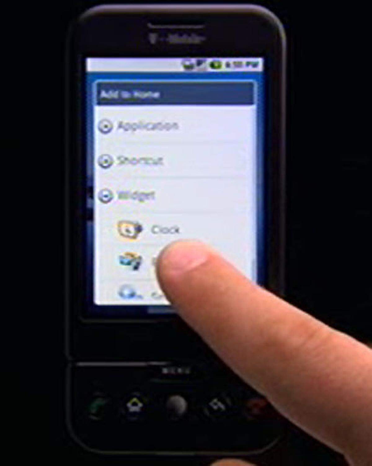 Dem Startsceen des Handys können unterschiedliche "Widgets" hinzugefügt werden.