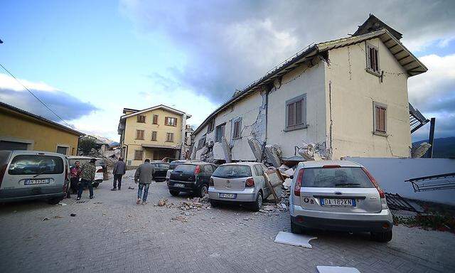 In Amatrice zerstörte das Beben viele Gebäude. In Österreich war das Beben nur leicht zu spüren.