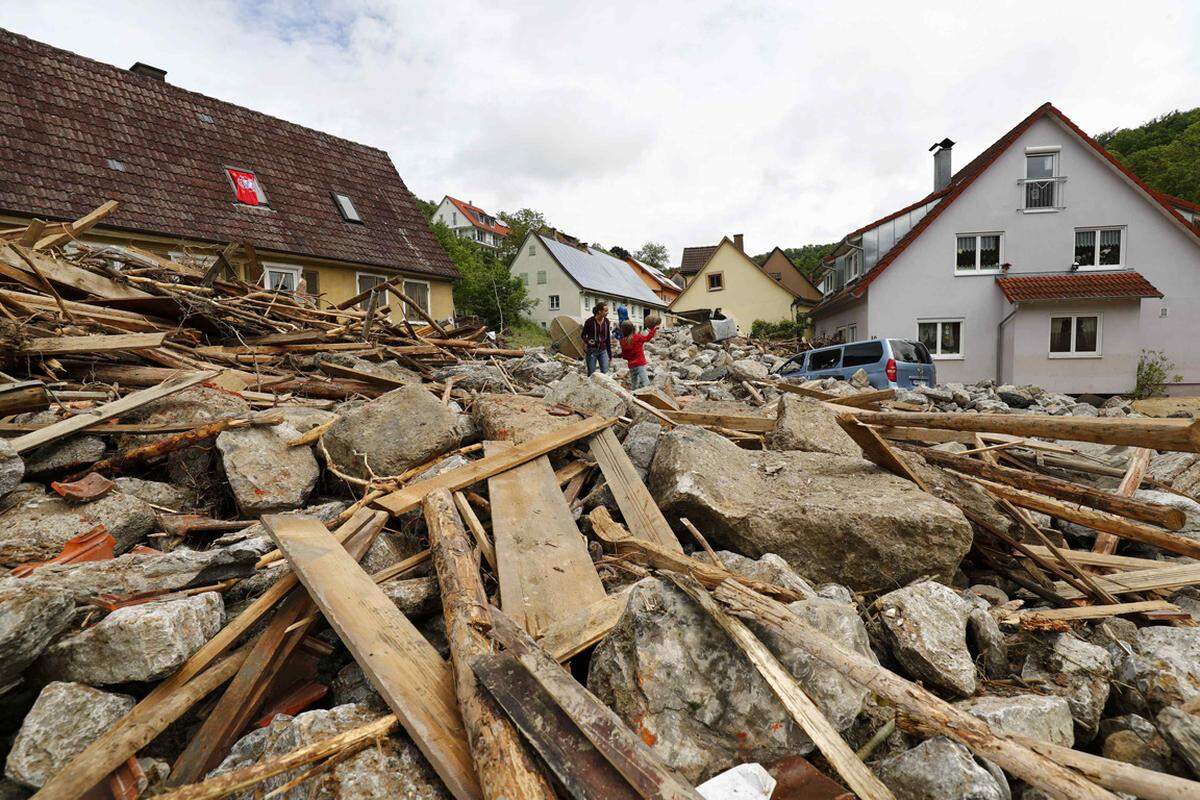 Der Schlossbach und der Orlacher Bach, die in Braunsbach in den Fluss Kocher münden, sind im Normalfall keine reißenden Flüsse.