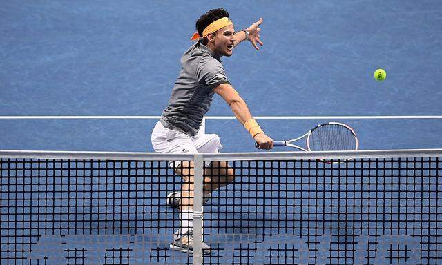 Thiem am Sonntagabend beim Finale der ATP-Finals in London.