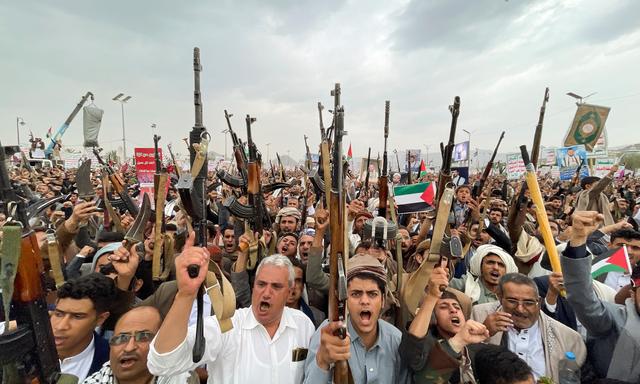 Unterstützer der Houthi-Rebellen im Jemen.