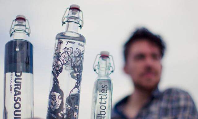 Designerglas statt Plastikflaschen Leitungswasser