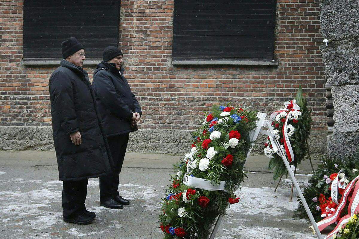 Auch Bundespräsident Heinz Fischer und Kanzler Werner Faymann reisten nach Auschwitz.