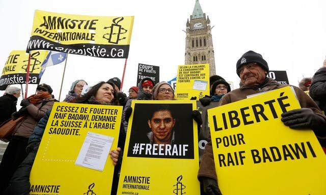 Demonstration für die Freilassung von Raif Badawi 