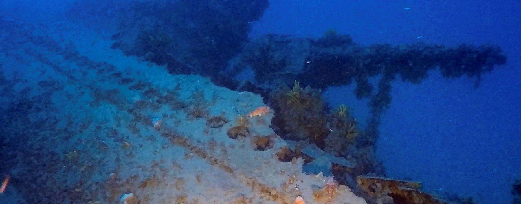 The wreckage of the Italian submarine Jantina that was sunk during World War II by the British submarine HMS Torbay, lays south of the island of Mykonos, in the Aegean Sea
