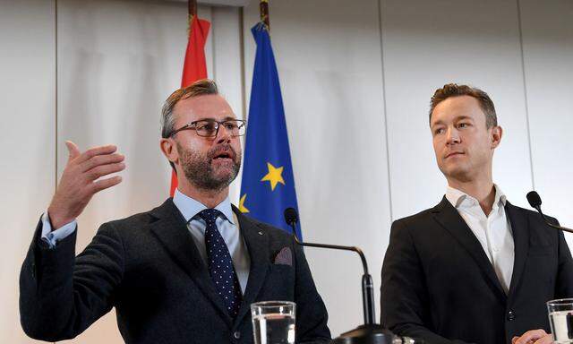 Norbert Hofer (l./FPÖ) und Gernot Blümel (ÖVP)