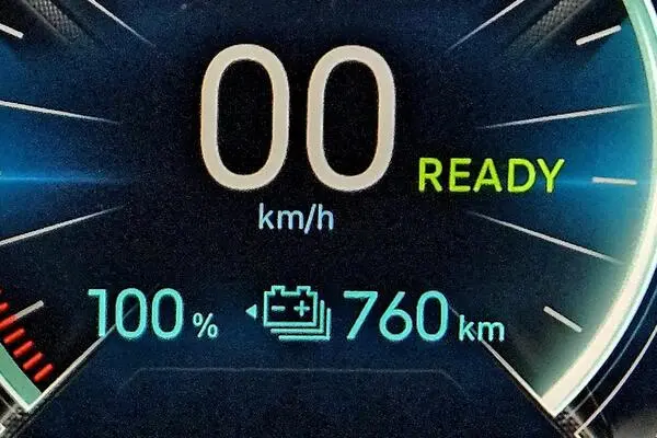 760 km - we have never seen such a display in an electric car before.