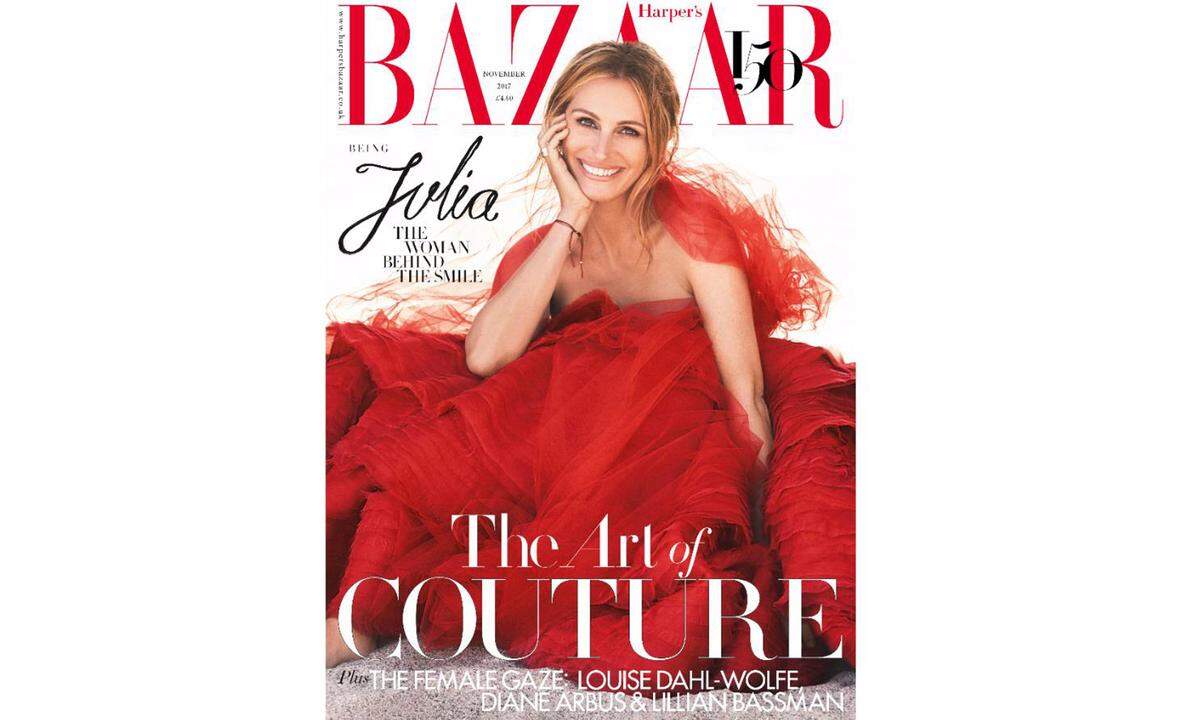 Anlässlich ihres runden Geburtstags ließ sich Roberts für die November-Ausgabe der britischen „Harper's Bazaar“ ablichten und zieht im Interview mit dem Lifestyle-Magazin Bilanz über ihre Schauspielkarriere und ihren bisherigen Lebensweg.