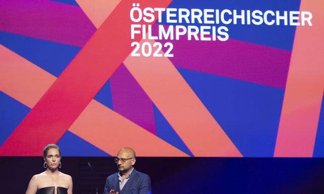 Archivbild: Präsidentin Verena Altenberger und Präsident Arash T. Riahi anlässlich der Vergabe "Österreichischer Filmpreis 2022" in Grafenegg.