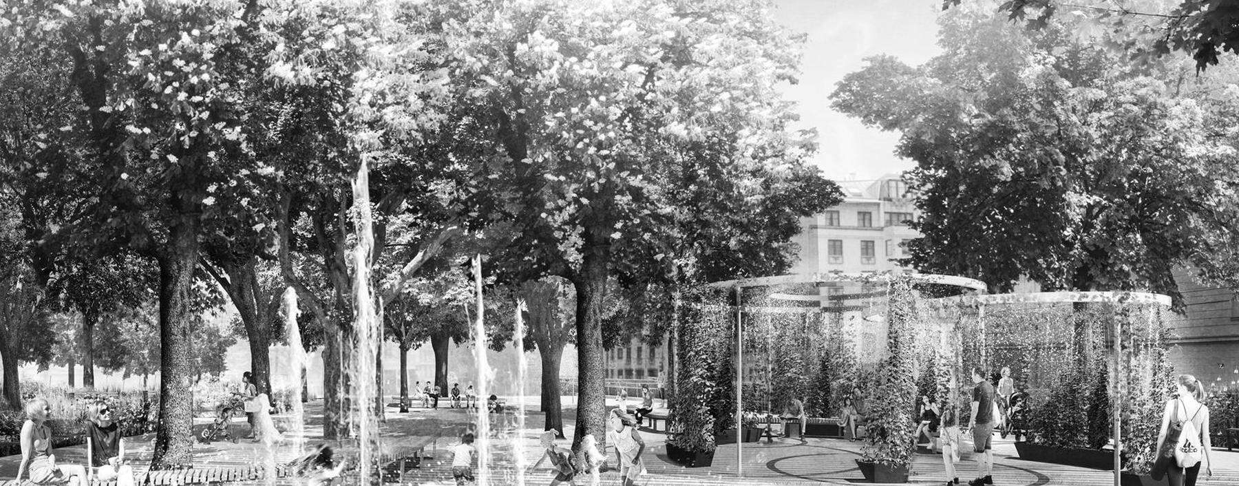 Coolspot mitten in der Stadt: Im Esterházypark, Wien-Mariahilf, gibt es bald Erfrischung auf natürliche Art.