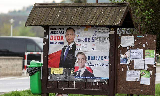 Wahlkampfposter in Polen