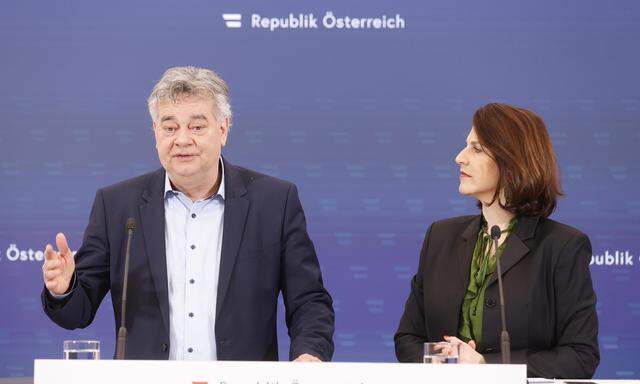 Vizekanzler Werner Kogler (Grüne) und Europaministerin Karoline Edtstadler (ÖVP) 