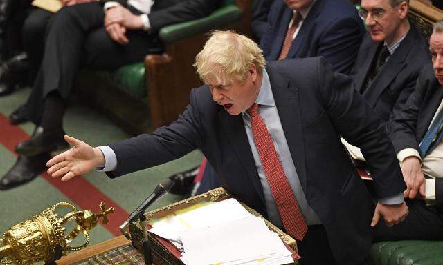 Boris Johnson gestern im Parlament