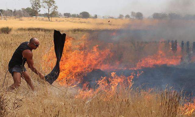 Die Menschen in der Region Melbourne kämpfen gegen die Flammen an, meistens ohne Erfolg.