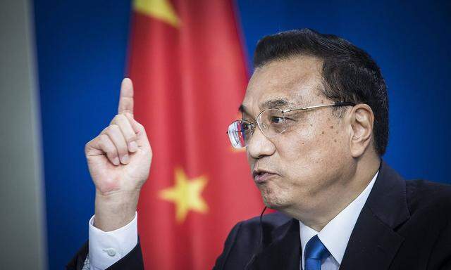 Li Keqiang Ministerpraesident von China aufgenommen im Rahmen einer Pressekonferenz bei den deuts