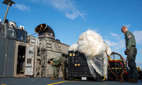Das US-Militär hat Teile des abgeschossenen Ballons geborgen.